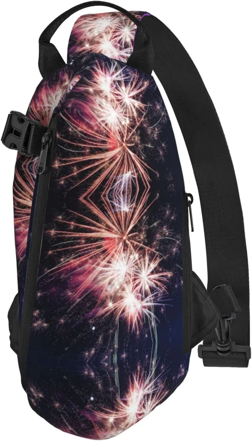 Wood Grain Print Travel Crossbody Backpack Bag,Lightweight Sling Bag For Travel Unisex