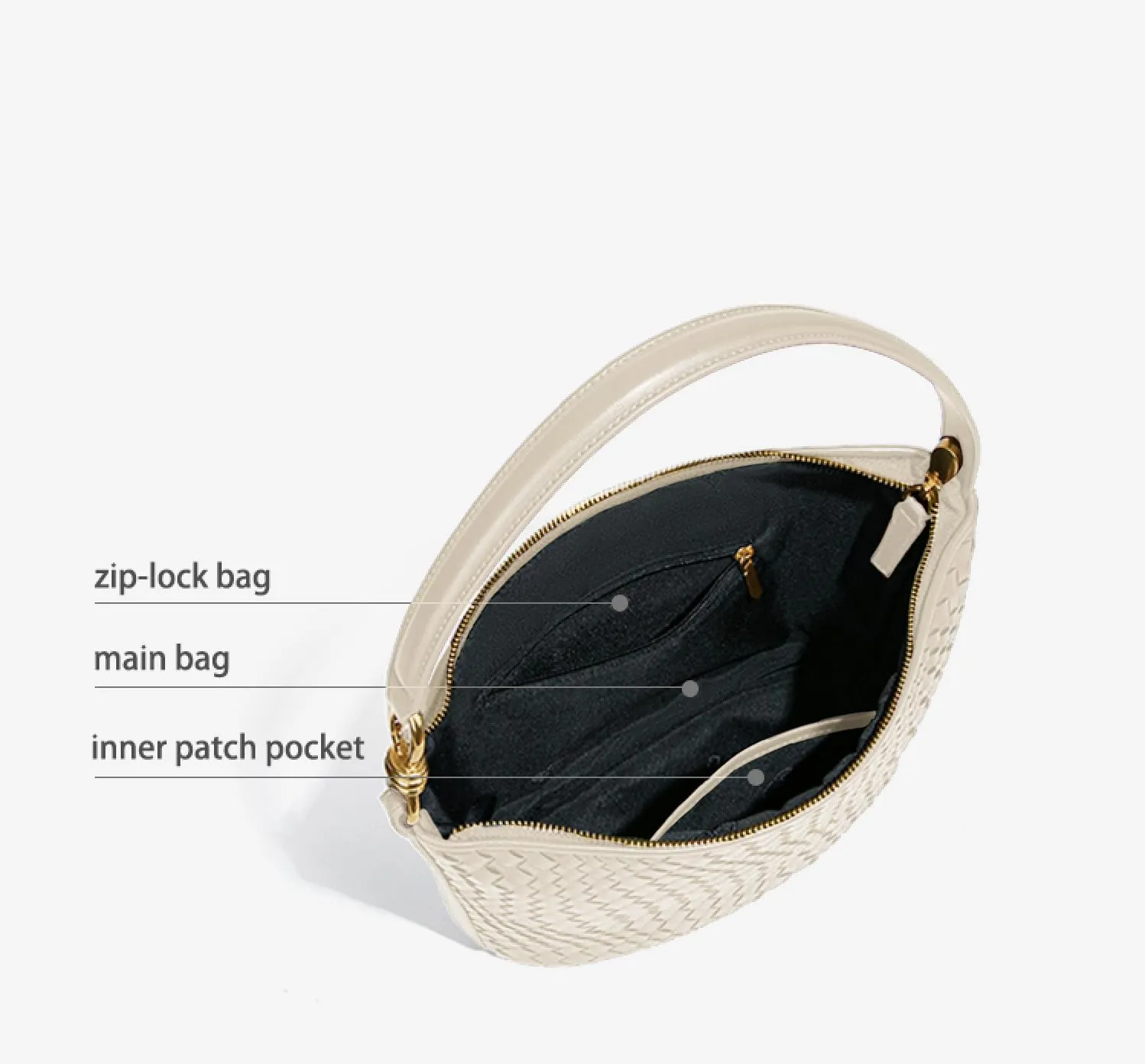 Woven Bag, Premium Leather with Adjustable Straps, Spacious & Organized. Versatile Crossbody, Shoulder Bag
