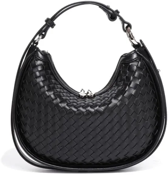 Woven Bag, Premium Leather with Adjustable Straps, Spacious & Organized. Versatile Crossbody, Shoulder Bag