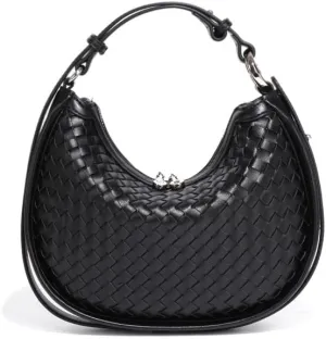 Woven Bag, Premium Leather with Adjustable Straps, Spacious & Organized. Versatile Crossbody, Shoulder Bag