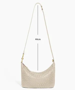 Woven Bag, Premium Leather with Adjustable Straps, Spacious & Organized. Versatile Crossbody, Shoulder Bag