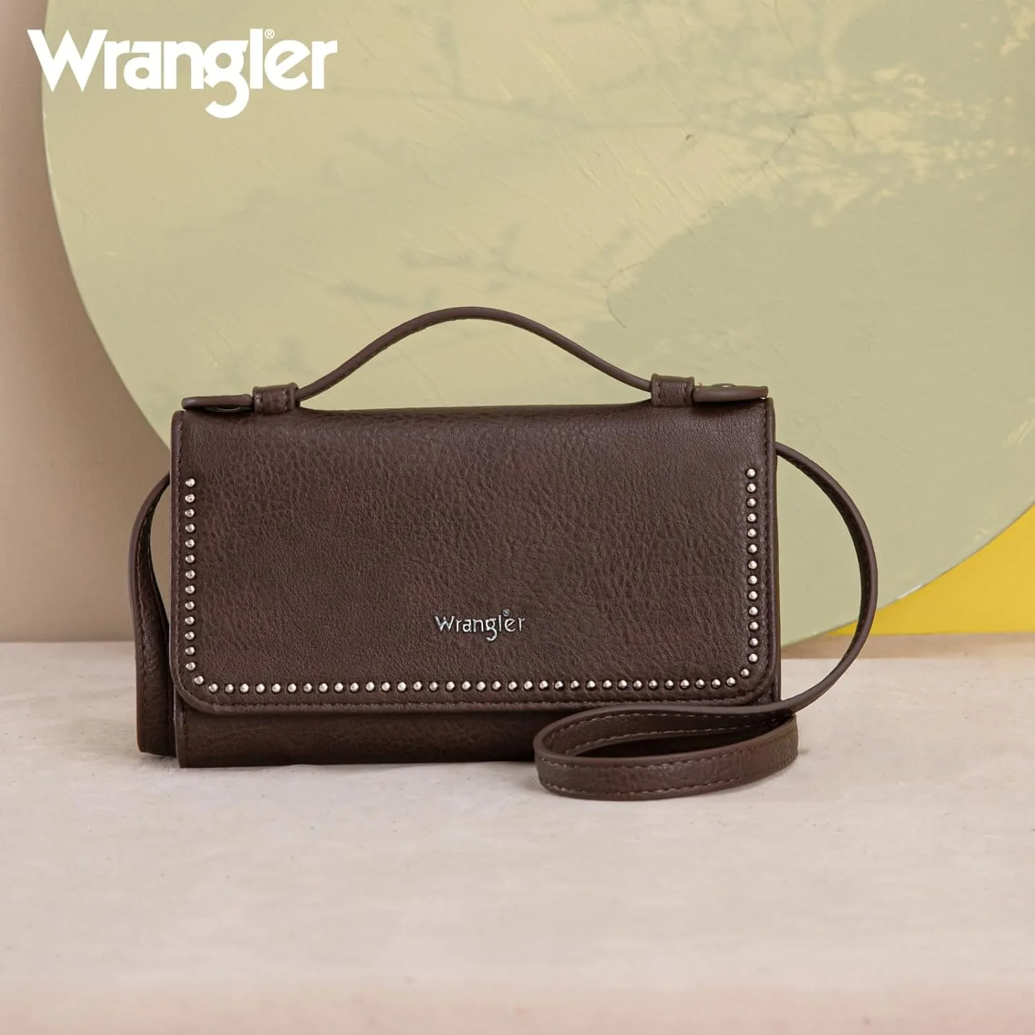 Wrangler Clutch Wallets for Women Large Womens Trifold Rfid Blocking Wallet Slim Crossbody Purse Western Wallet With Rivetts