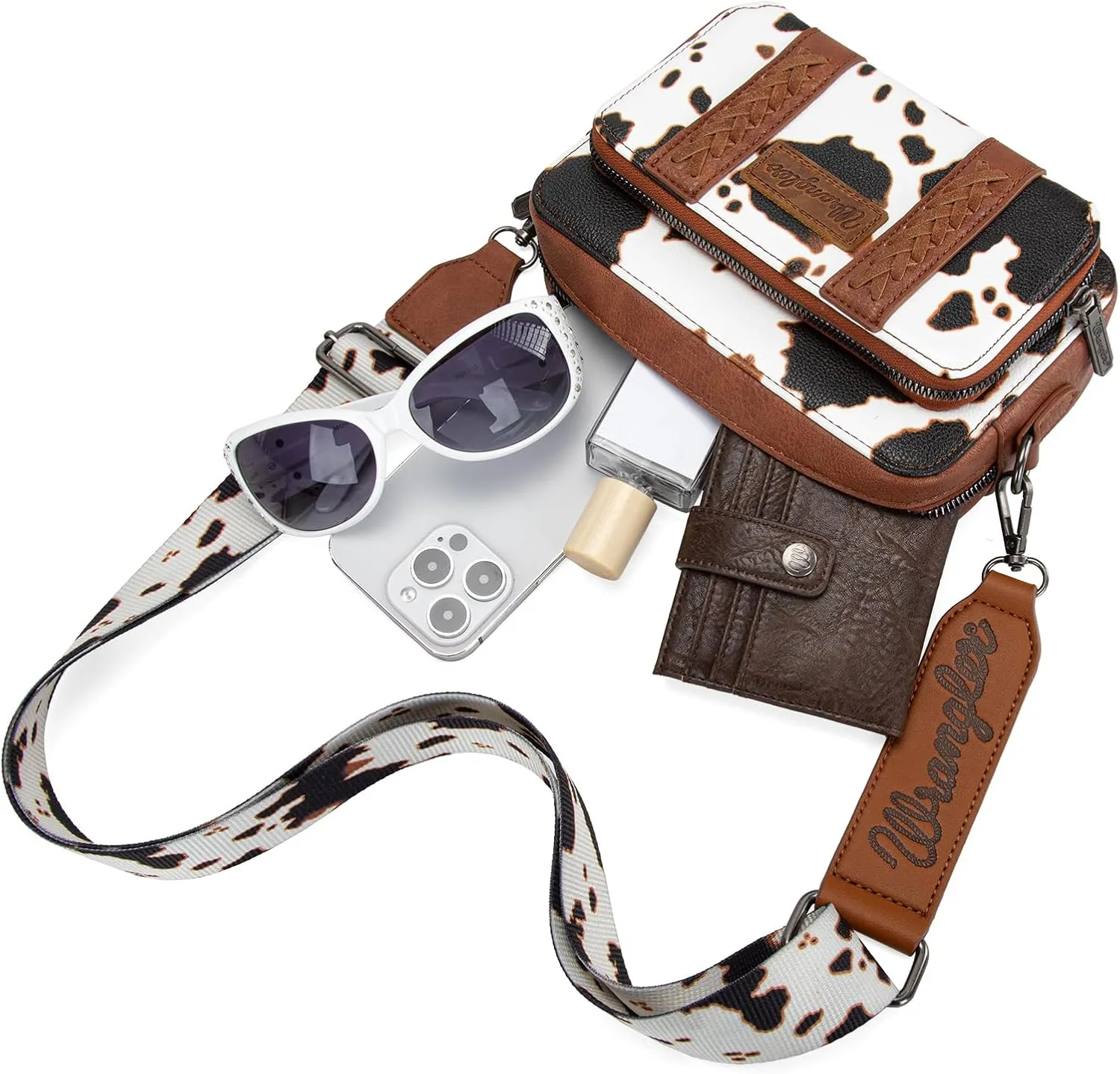 Wrangler Crossbody Bag for Women Western Cowgirl Crossbody Purses with Guitar Strap