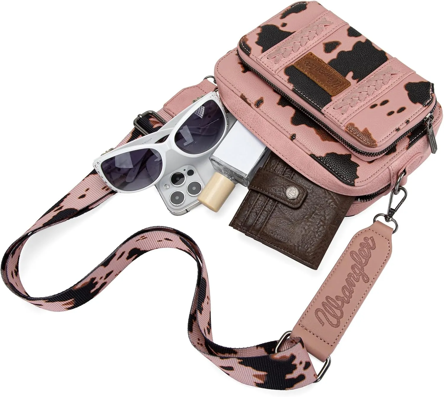 Wrangler Crossbody Bag for Women Western Cowgirl Crossbody Purses with Guitar Strap