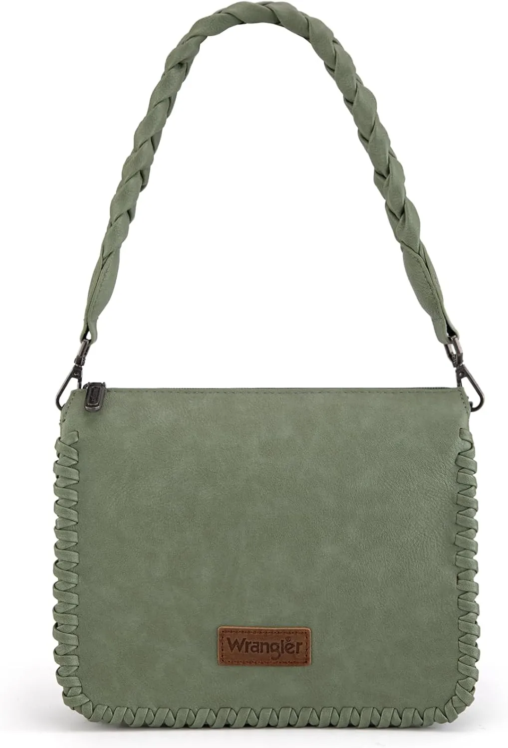 Wrangler Shoulder Bag for Women Crossbody Purse with Woven Strap