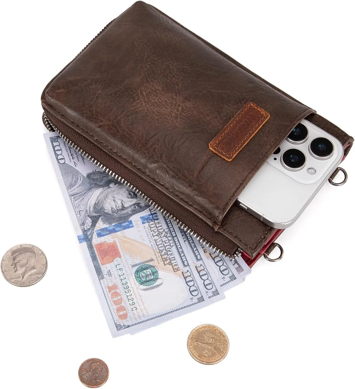 Wrangler Small Crossbody Purse for Women RFID Blocking Over Shoulder Cellphone Wallet with Credit Card Slots