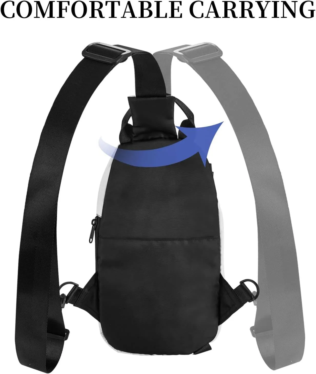 WURTON Blue And Green Scottish Tartan Print Crossbody Backpack Cross Pack Lightweight Sling Bag Travel, Hiking