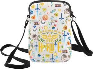 WZMPA Cartoon Crossbody Bag World Gift I'd Rather Shoulder Bag Gamer Merchandise