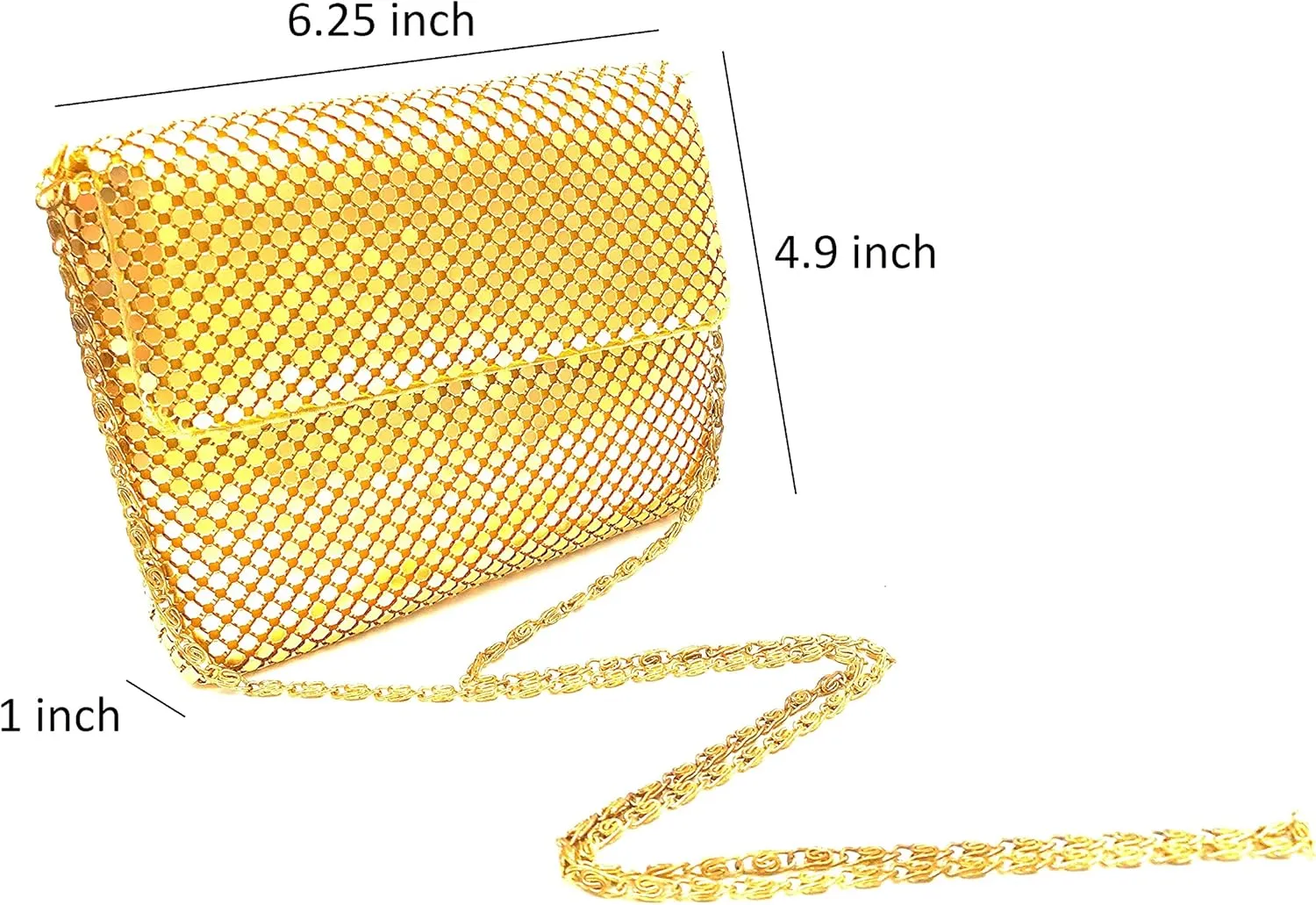X-Small Women clutch metal mesh evening purse bag for Cocktail Party Prom Wedding Banquet