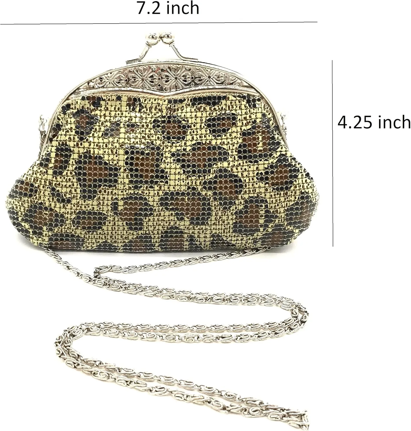 XX-Small Women clutch metal mesh purse for Cocktail Party Prom Wedding Banquet