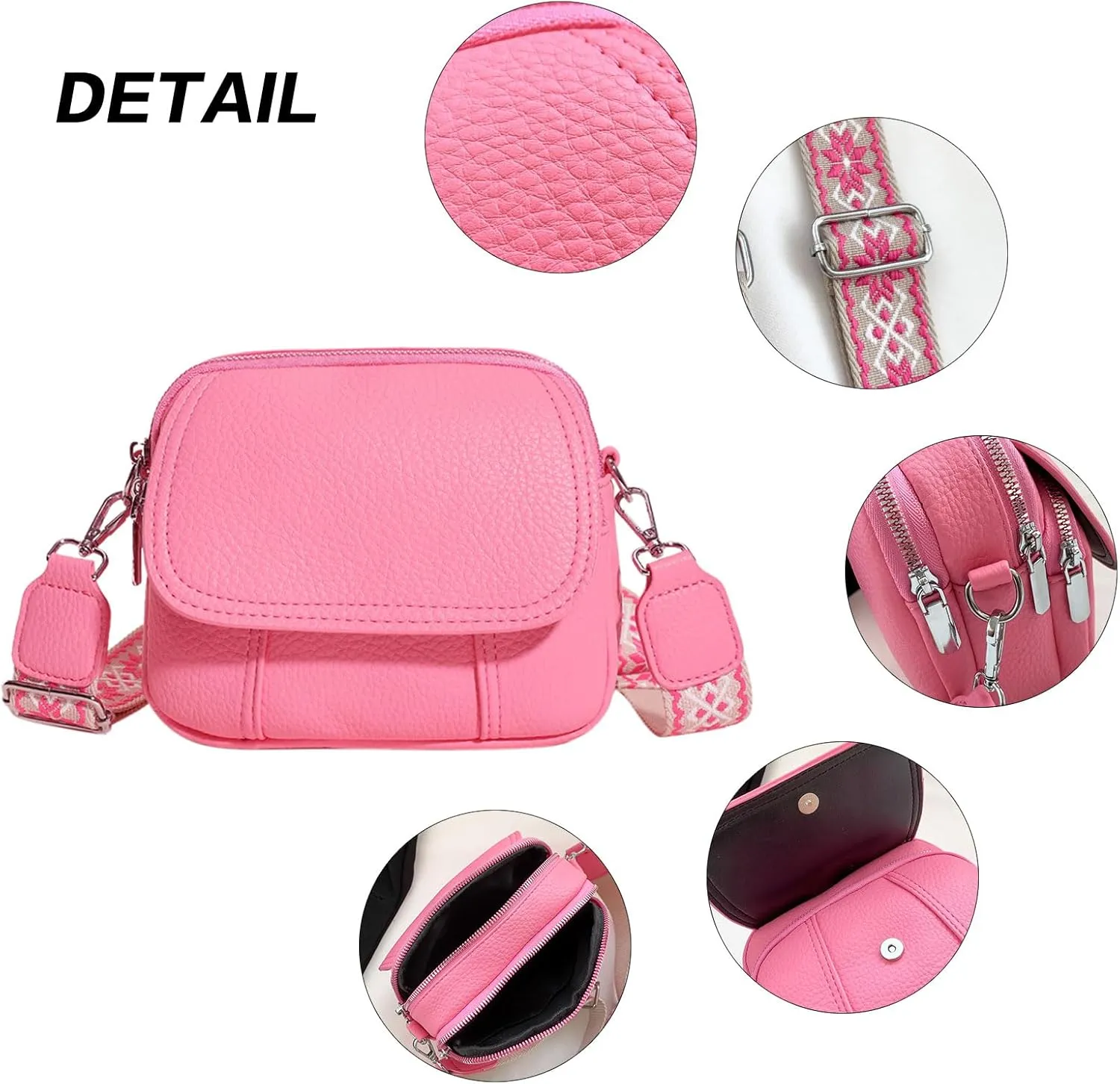 Yaopeing Crossbody Handbag,Fashion Small Leather Shoulder Handbags for Women