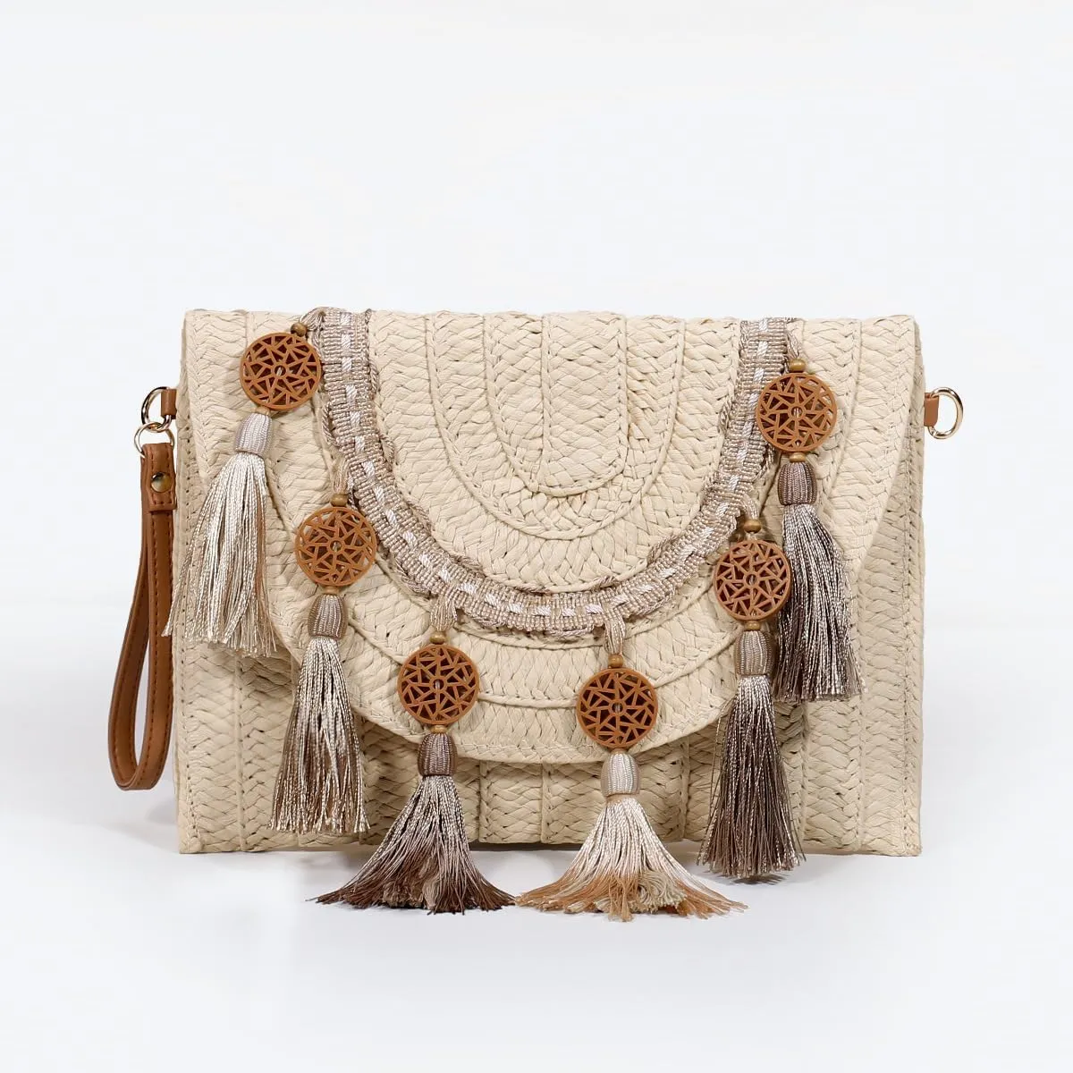 YELLOOP Straw Beach Bag Boho Tassels Small Crossbody Purses Women Y2k Crochet Bags Cute Purse Trendy 2025 Summer