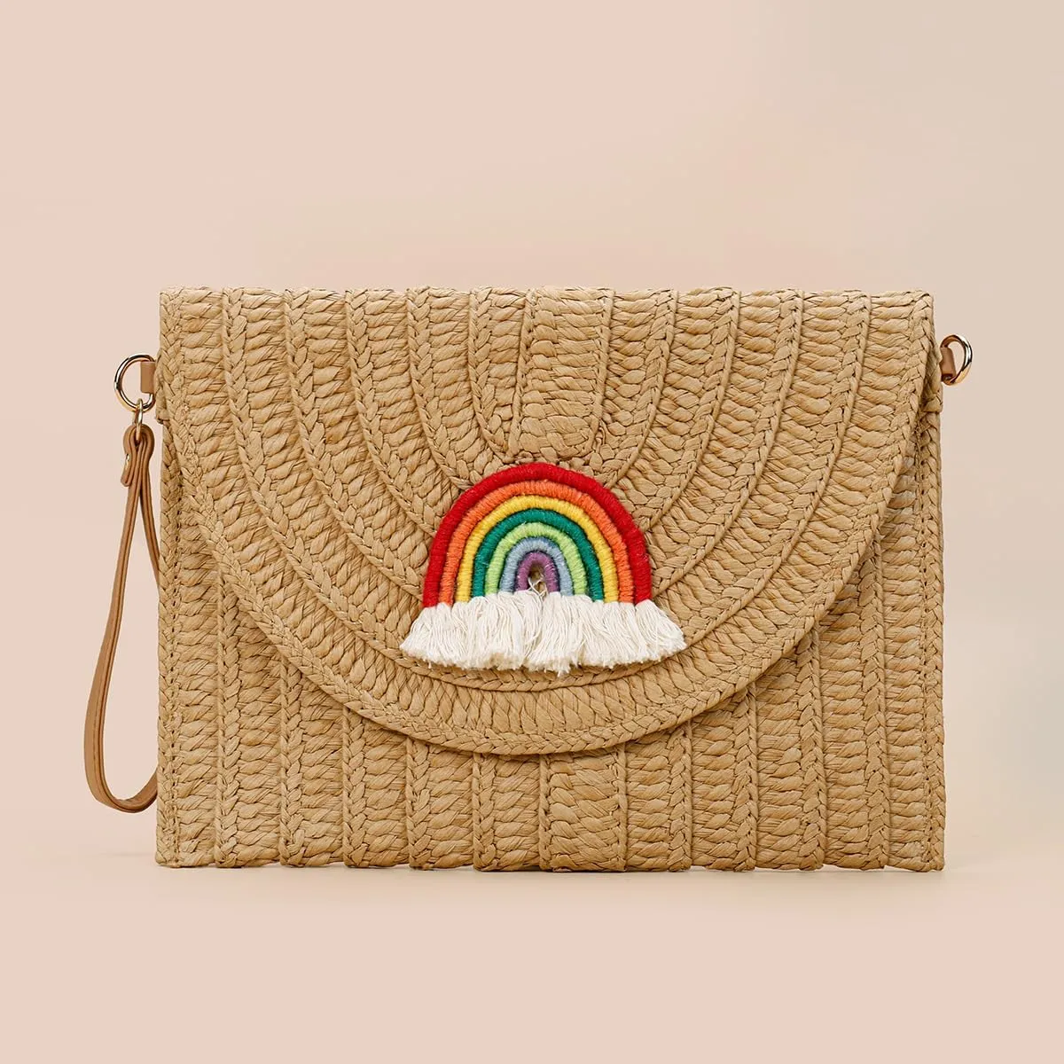 YELLOOP Straw Beach Bag Boho Tassels Small Crossbody Purses Women Y2k Crochet Bags Cute Purse Trendy 2025 Summer