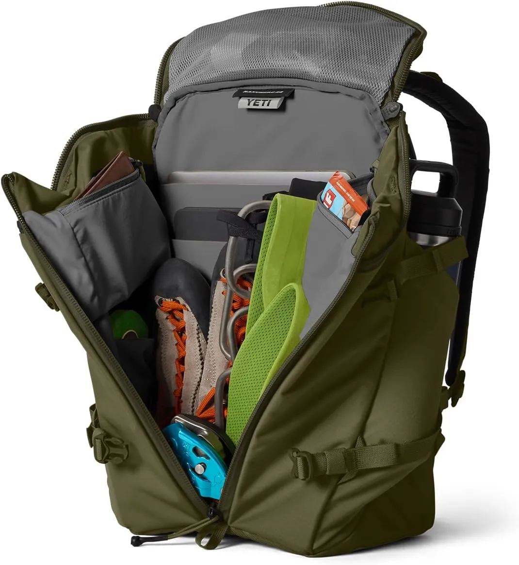 YETI Ranchero Backpack 22L, All-Day Utility Pack, Structured and Durable, Olive