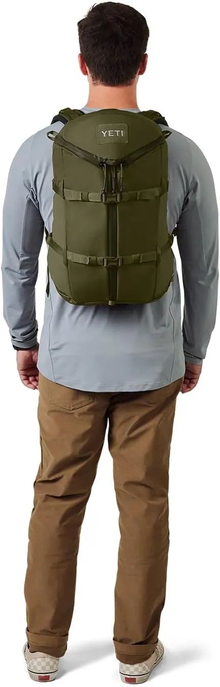 YETI Ranchero Backpack 22L, All-Day Utility Pack, Structured and Durable, Olive