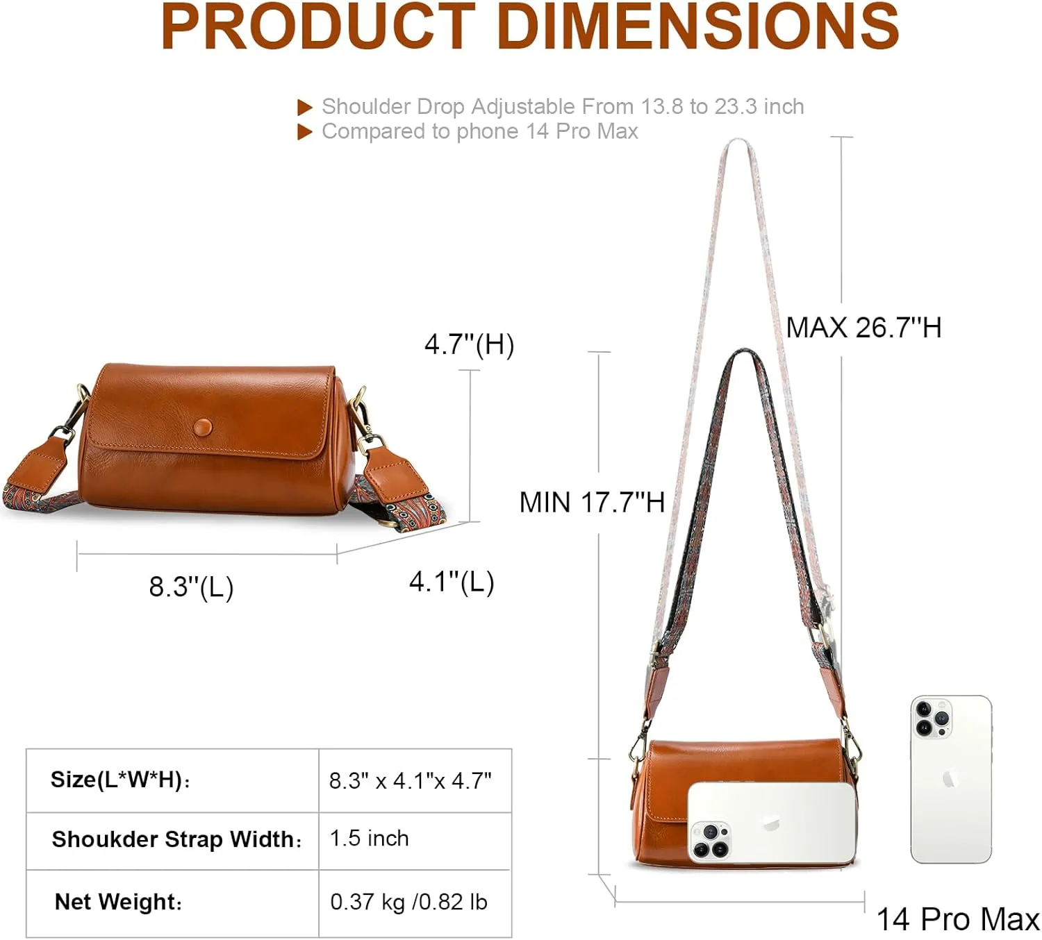 Yonami Genuine Leather Purses for Women – Versatile Crossbody Bags for Women, Perfect Small Purse for Everyday Use