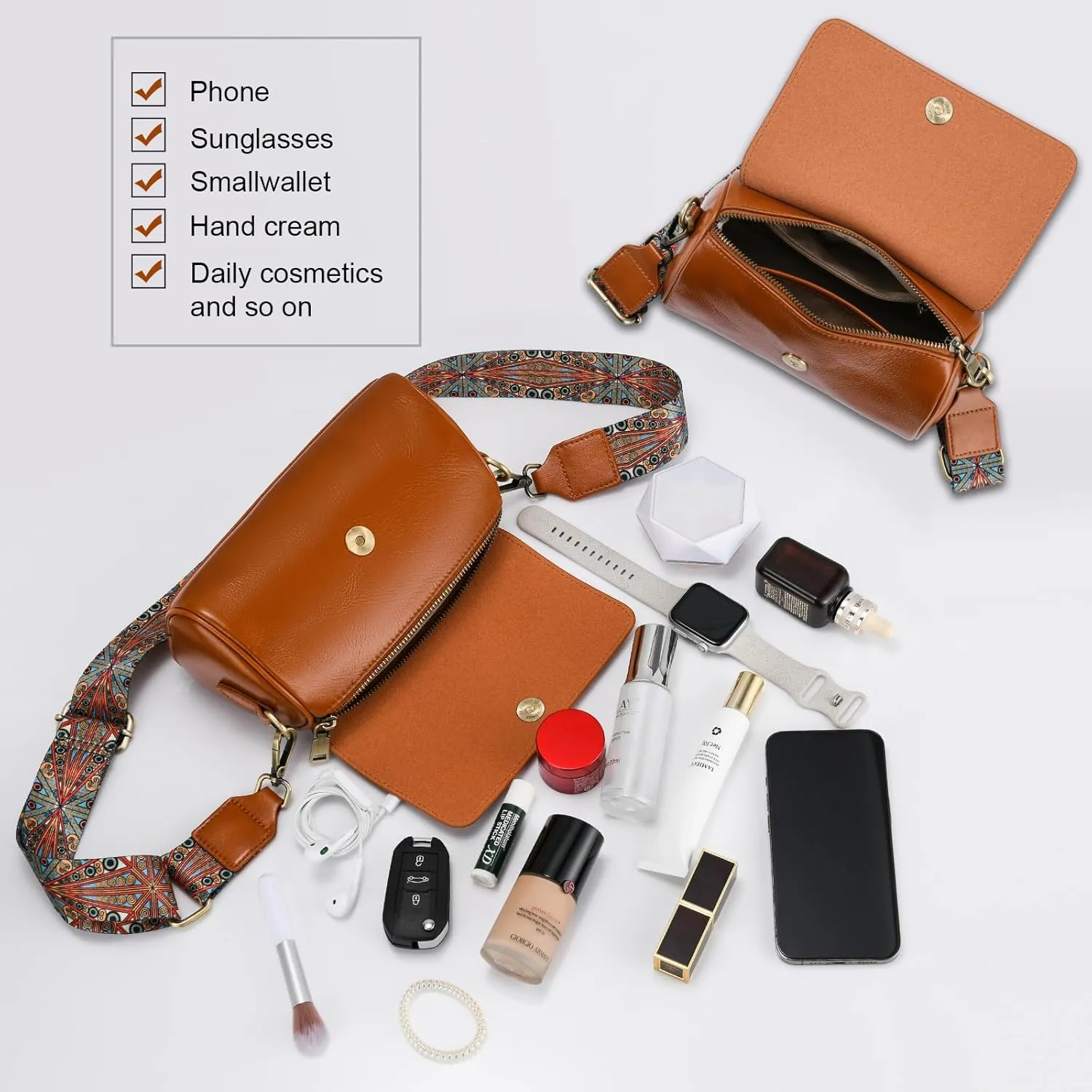 Yonami Genuine Leather Purses for Women – Versatile Crossbody Bags for Women, Perfect Small Purse for Everyday Use