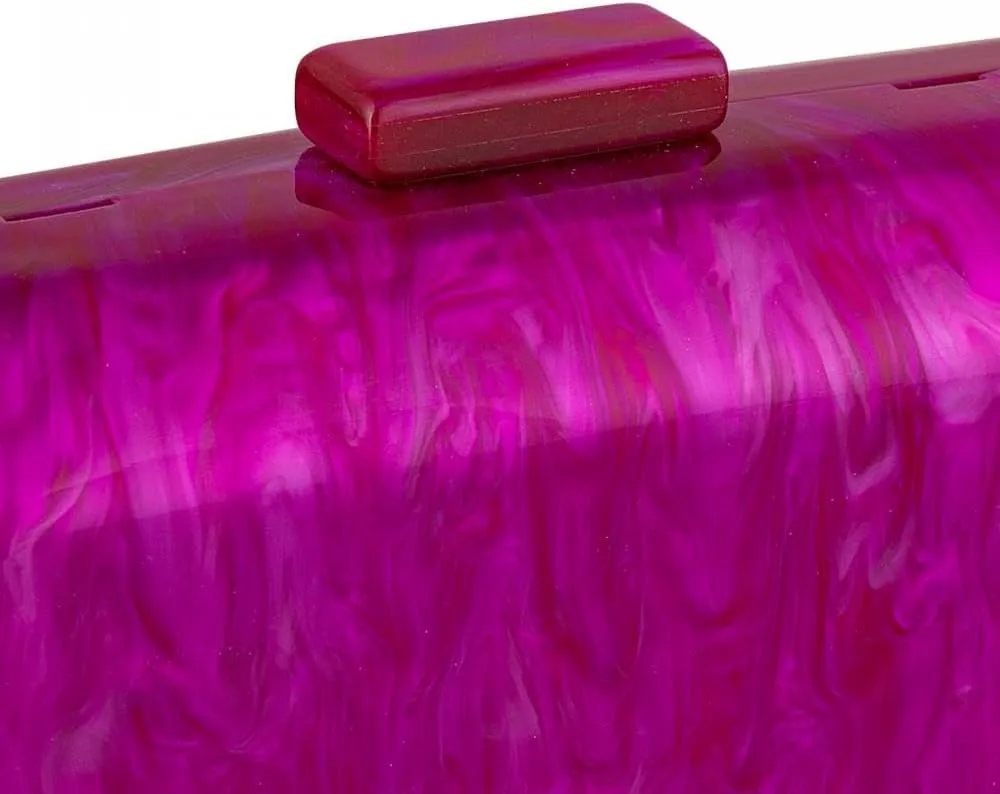 YYW Acrylic Purses Evening Clutch Bag Marbling Handbag for Women Shoulder Bag for Party Wedding Prom
